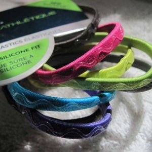 8 Goody Athletique Hair Bands Stay Put Slide Proof Free Hold Secure Silicone Fit